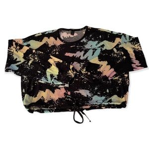 Forever 21 Retro Rainbow Pastel Top - Draw String Bottom - SIZE MEDIUM (M) ✨NWOT